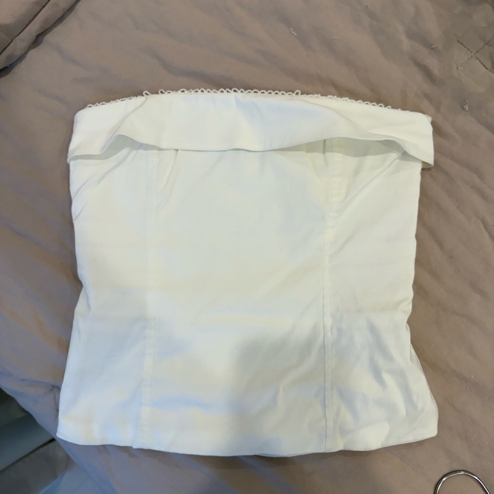 Zara Cream Strapless Top
